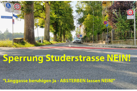Imagen de la petición:Petition gegen die Sperrung (Fahrverbote) der Studerstrasse in 3012 Bern!