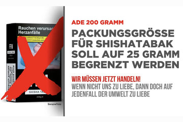 Bild der Petition PETITION GEGEN TABAKSTEUERGESETZ - VERKAUFSVERBOT VON WASSERPFEIFENTABAK IN 200gr., 500gr. UND 1KG