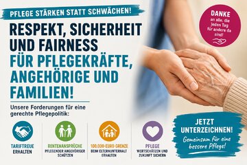 Image de la pétition Pflege stärken statt schwächen: Tariftreue erhalten, Angehörige schützen, Familien entlasten