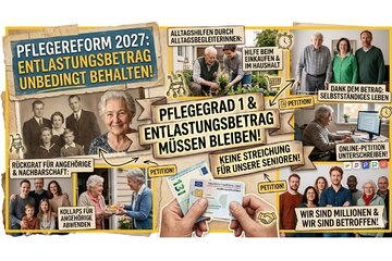 A petíció képe Pflegereform 2027 stoppen–Hände weg vom Entlastungsbetrag für Pflegegrad 1, Frau Ministerin Warken!