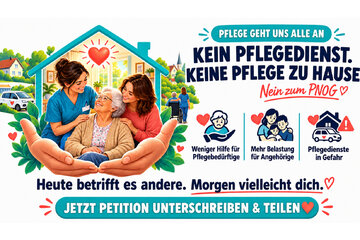 Bild der Petition PNOG -  Ambulante Pflegedienste und Versorgung pflegebedürftiger Menschen stark gefährdet