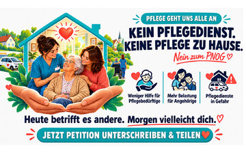 Bild der Petition PNOG -  Ambulante Pflegedienste und Versorgung pflegebedürftiger Menschen stark gefährdet