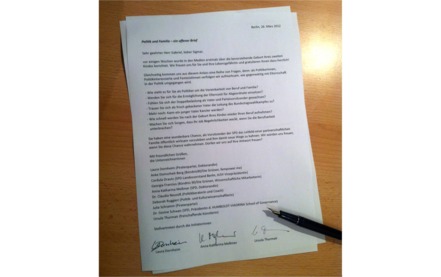 Kép a petícióról:Politik und Familie - ein offener Brief an Sigmar Gabriel
