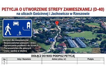Imagen de la petición Poprawa bezpieczeństwa pieszych przez wprowadzenie strefy zamieszkania ul. Gościnna/Jachowicza