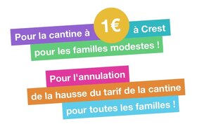Снимка на петицията:Pour la cantine à un euro à Crest