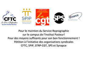 Picture of the petition:Maintenance of the Reprography Service on campus