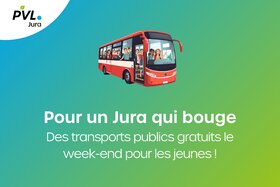 Bild der Petition: Pour un Jura qui bouge : des transports publics gratuits le week-end pour les jeunes !