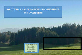 Photo de la pétition :Pyrotechnik-Lager am Wasserschutzgebiet: Wir sagen Nein!