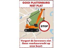 Малюнок петиції:Raad van Arnhem: Blijf af van onze buurt!