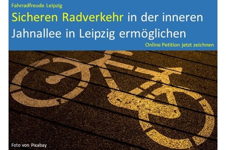 Foto van de petitie:Radverkehrsanlagen in der inneren Jahnallee Leipzig