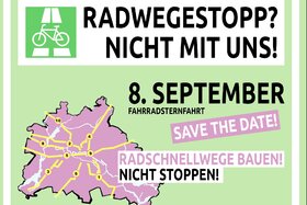 Bild der Petition: Cycle path stop? Not with us! Construction of bicycle parking garages and rapid cycle connections!