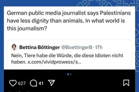 Өтініш суреті: Rassismus & Entmenschlichung: Bettina Böttinger zu sozialen Stunden in Palästina verpflichten