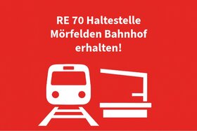 Bild der Petition: RE 70 Haltestelle Mörfelden Bahnhof erhalten!