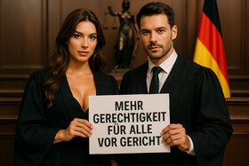 Afbeelding van de petitie: Recht haben und Recht bekommen sind zwei verschiedene paar Schuhe!  Müssen wir das verbessern? JA