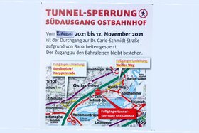 Bild der Petition: Reduzierung der Sperrung der Unterführung am Ostbahnhof (Nürnberg) aufgrund der Montessori-Baustelle