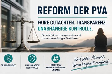 Obraz petycji Reform der PVA – Für faire Begutachtungen, Transparenz und unabhängige Kontrolle