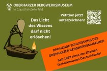 Rettet das Oberharzer Bergwerksmuseum in Clausthal-Zellerfeld! dilekçesinin görüntüsü