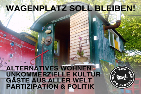 Slika peticije:Rettet den Bauwagenplatz "Wem gehört die Welt" in Köln!