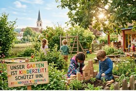 Bild der Petition: Rettet den Garten des Regenbogen-Kinderhauses! Keine Bebauung durch das neue Gemeindezentrum!