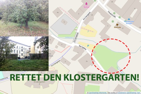 Kép a petícióról:Rettet den Klostergarten!