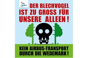 Малюнок петиції:Rettet die Bäume - Stoppt den Airbus-Transport des Serengeti Parks durch die Wedemark