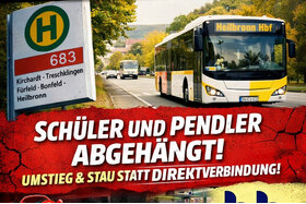 Bild der Petition: Rettet die direkte Verbindung nach Heilbronn! Die Randortschaften dürfen nicht abgeschottet werden!