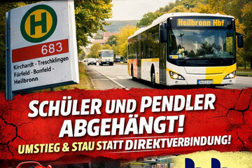 Bild der Petition Rettet die direkte Verbindung nach Heilbronn! Die Randortschaften dürfen nicht abgeschottet werden!