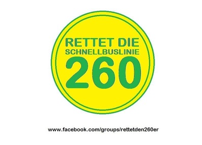 Poza petiției:Rettet die Schnellbuslinie 260