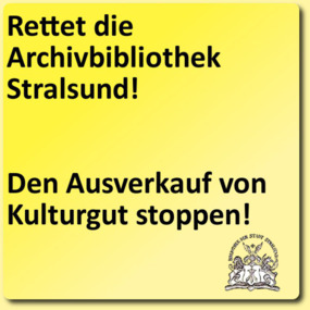Petīcijas attēls:Rettet die Stralsunder Archivbibliothek!