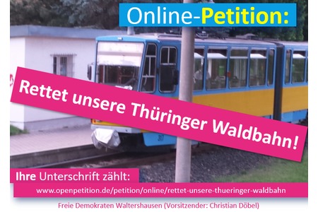 Pilt petitsioonist:Rettet unsere Thüringer Waldbahn