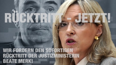 Bild der Petition: Sofortiger Rücktritt der bayerischen Justizministerin Beate Merk!