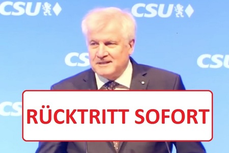 Снимка на петицията:Rücktritt v. Horst Seehofer als CSU-Parteichef u.Verzicht auf Kandidatur als Ministerpräsident