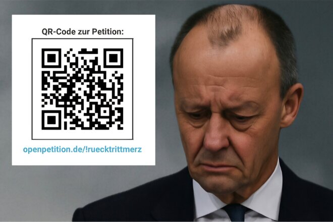 Immagine della petizione Resignation of Friedrich Merz — for peace, freedom, and social justice