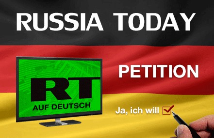 Kép a petícióról:Russia Today auf Deutsch Petition