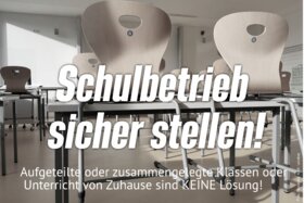 Φωτογραφία της αναφοράς:Schluss mit aufgeteilten Klassen und Unterricht von Zuhause - Schulbetrieb sicher stellen!
