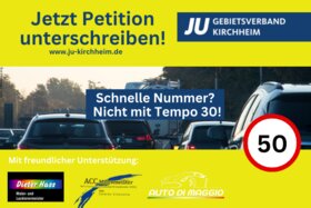 Снимка на петицията:Schnelle Nummer? Nicht mit Tempo 30!