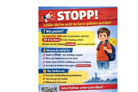 Image of the petition: Schulbus für Grundschüler muss kostenlos bleiben