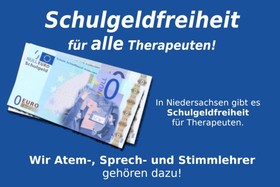 Billede af andragendet:Schulgeldfreiheit für Atem-, Sprech- und Stimmlehrer/innen