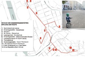 Picture of the petition:Sicher mit dem Fahrrad in die Kita und Schule. Ein durchgängiger Fahrradweg der 12 Schulen verbindet