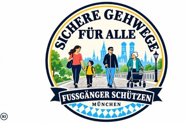 Afbeelding van de petitie Sichere Gehwege für alle in München