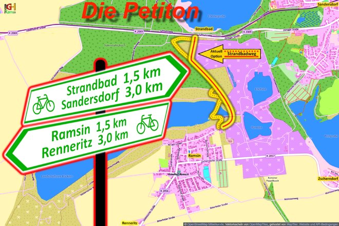 Image de la pétition Sicherer Rad- und Wanderweg zwischen Ramsin und Sandersdorf (Strandbadweg)
