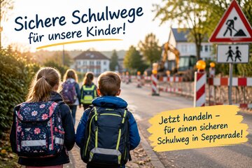 Bild der Petition Sicherer Schulweg für unsere Kinder in Seppenrade –Maßnahmen während der Baumaßnahmen jetzt umsetzen
