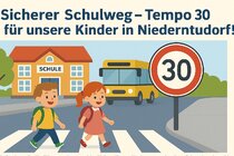 Bild der Petition Sicherer Schulweg – Tempo 30 für unsere Kinder in Niederntudorf!