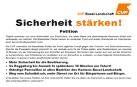 Zdjęcie petycji:Sicherheit stärken!