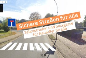 Bild der Petition: Sicherheit und Lärmminderung: Zebrastreifen und Sackgasse für Anwohner der Neulüßer Straße