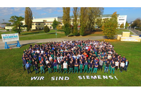 Billede af andragendet:Siemens Employees fighting against divestment of the Siemens generator plant Erfurt