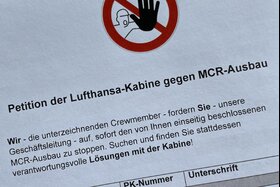 Bild der Petition: Sofortiger Rückbau des MCR in alle Flottenteile der LH