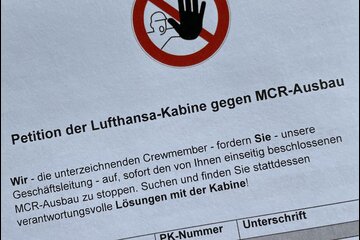 Bild der Petition Sofortiger Rückbau des MCR in alle Flottenteile der LH