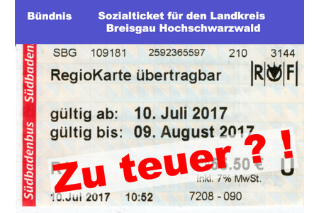 Dilekçenin resmi:Sozialticket für den Landkreis Breisgau-Hochschwarzwald
