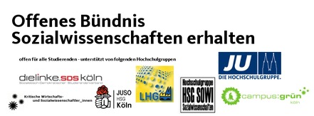 Kép a petícióról:Sozialwissenschaften an der Uni Köln erhalten